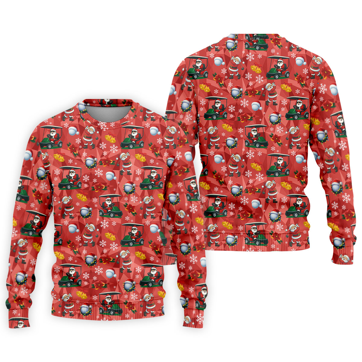 Santa Christmas Red Golf Shirt, Fun Golf Shirts For Men, Christmas Golf Shirt, Golf Shirts For Men