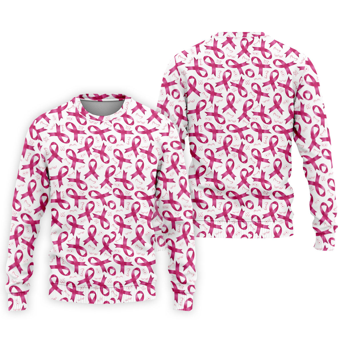 Glossy Pink Ribbon Breast Cancer Polo Shirt, Men's Golf Shirt, Mens Golf Apparel
