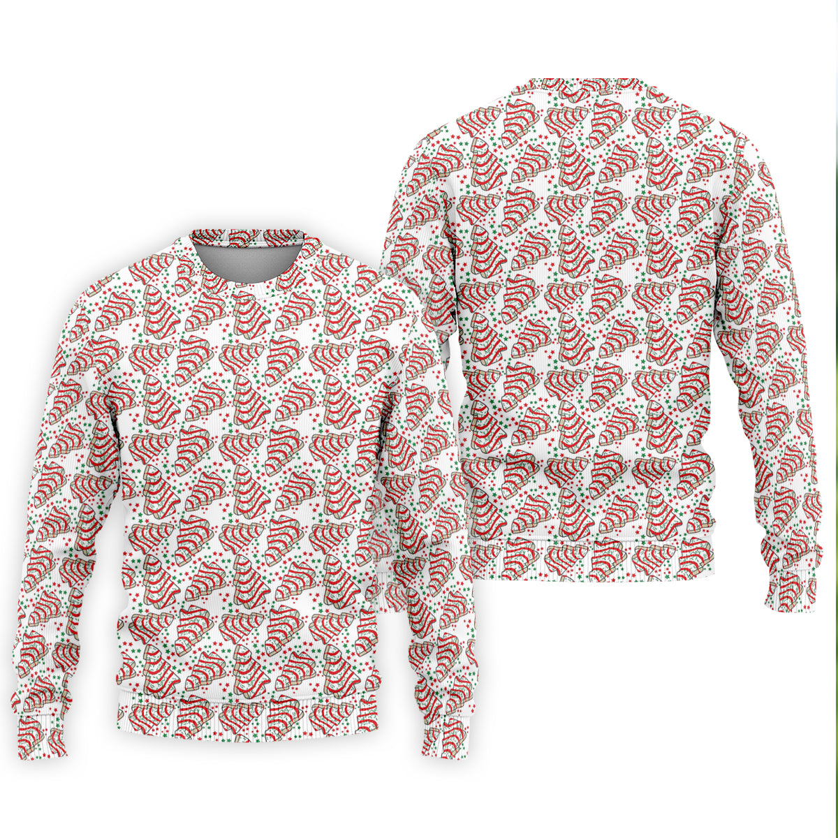 Christmas Tree Cakes White And Red Golf Tops For Men, Christmas Golf Shirt, Polo Shirts For Men