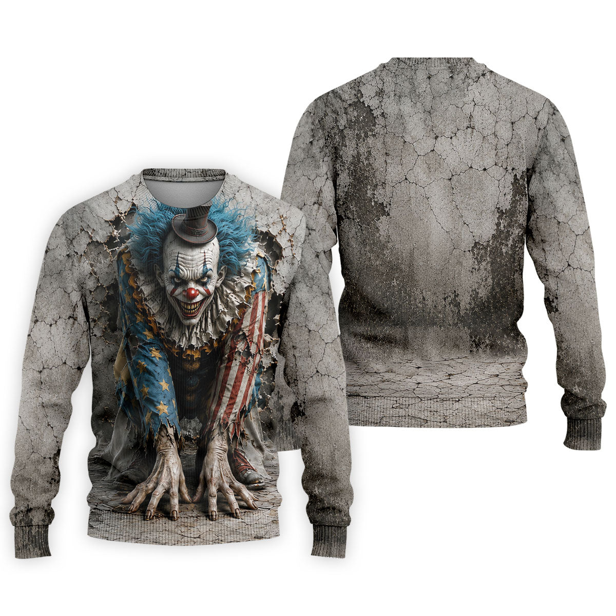 Cracked Wall Horror Character Halloween Shirt, Printed Golf Shirts, Golf Polo Shirts For Men