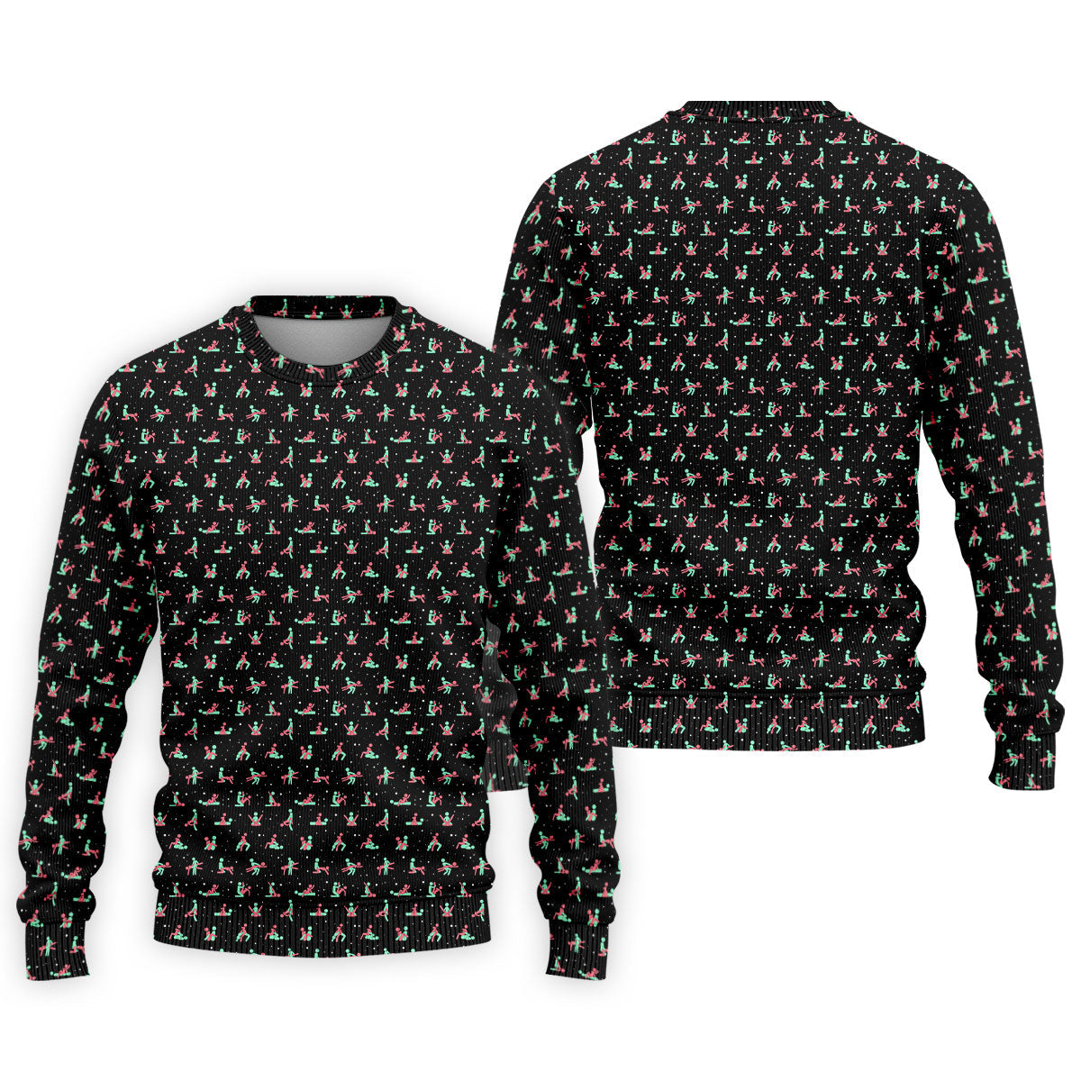 Naughty Couple Snow Pattern Christmas Golf Shirt, Fun Golf Shirts For Men, Golf Gift For Him, Polo Shirts For Men