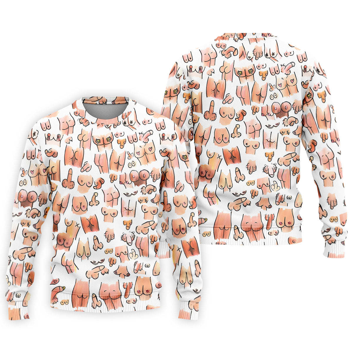 Funny Adult Body Parts Pattern Shirt, Mens Golf Polo, Printed Golf Shirts