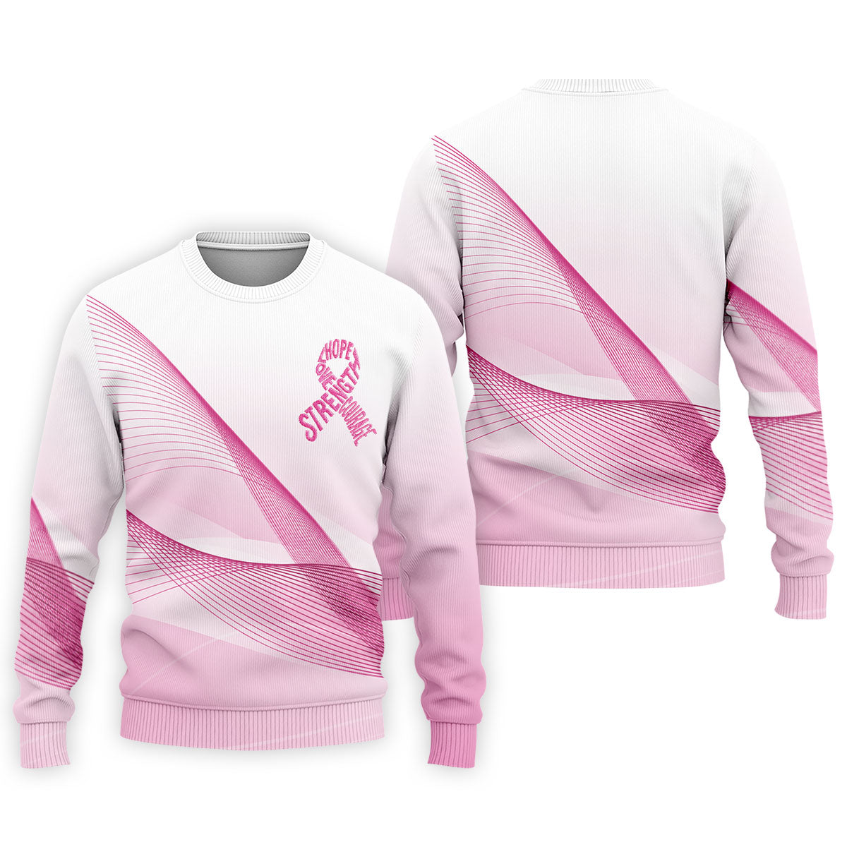 Hope Strength Courage Breast Cancer Polo Shirt, Golf Shirts For Men, Mens Golf Apparel