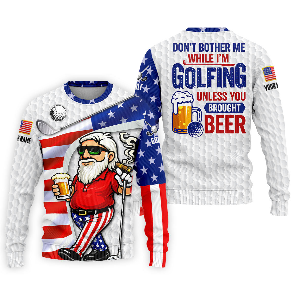 Don't Bother Me While I'm Golfing Golf And Beer 4th Of July Golf Shirt, 250 Years Golf Shirts For Men