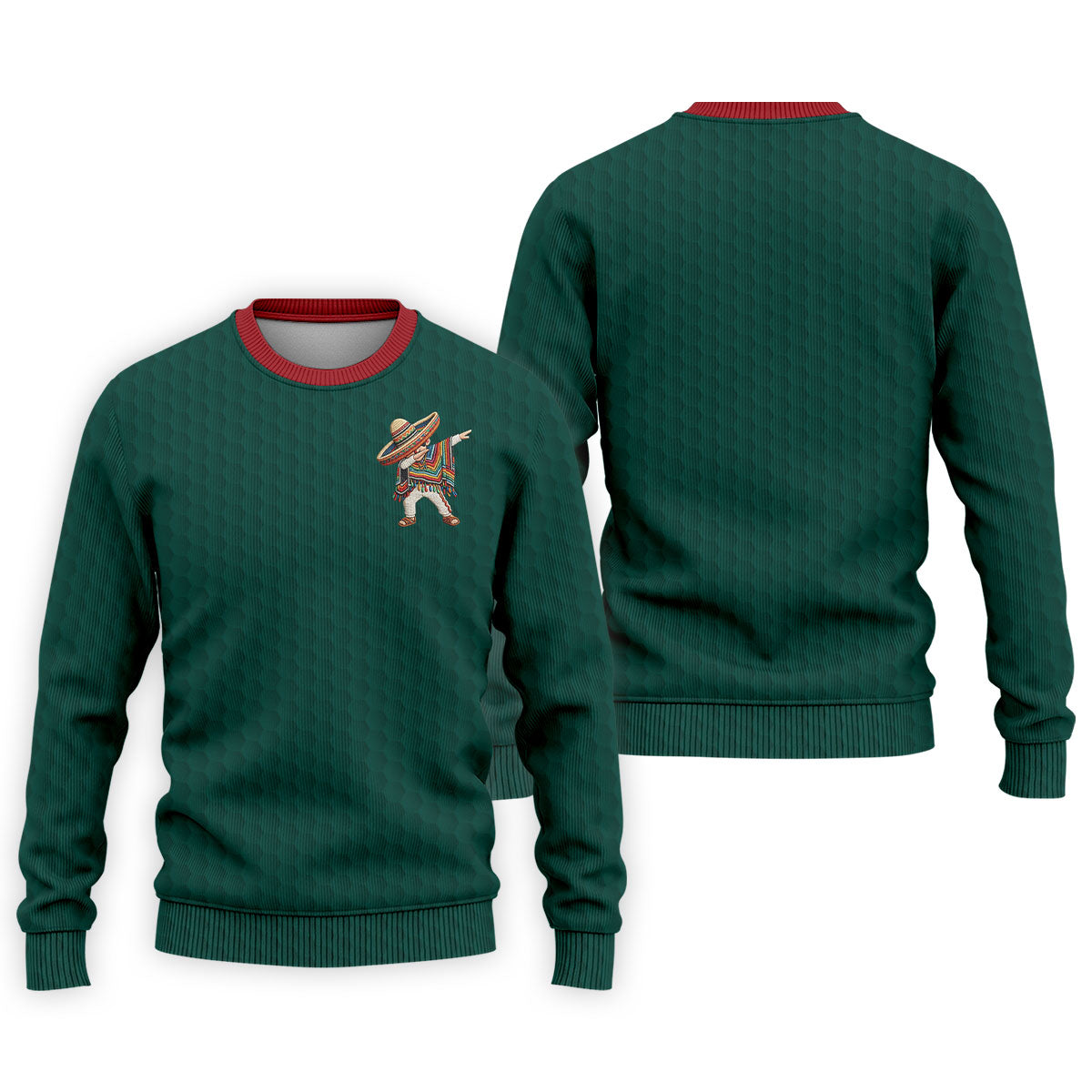 Cinco De Mayo Celebration Golf Ball Pattern Green Golf Shirt, Polo Shirts For Men