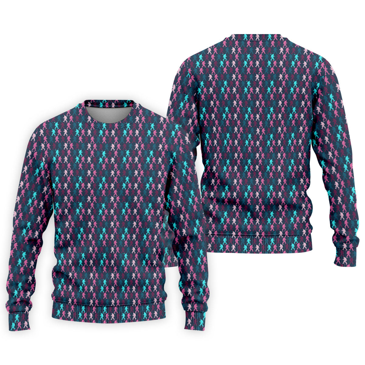 Funny Colorful Bigfoot Golfer Pattern Polo Shirt, Polo Shirts For Men, Mens Golf Shirts