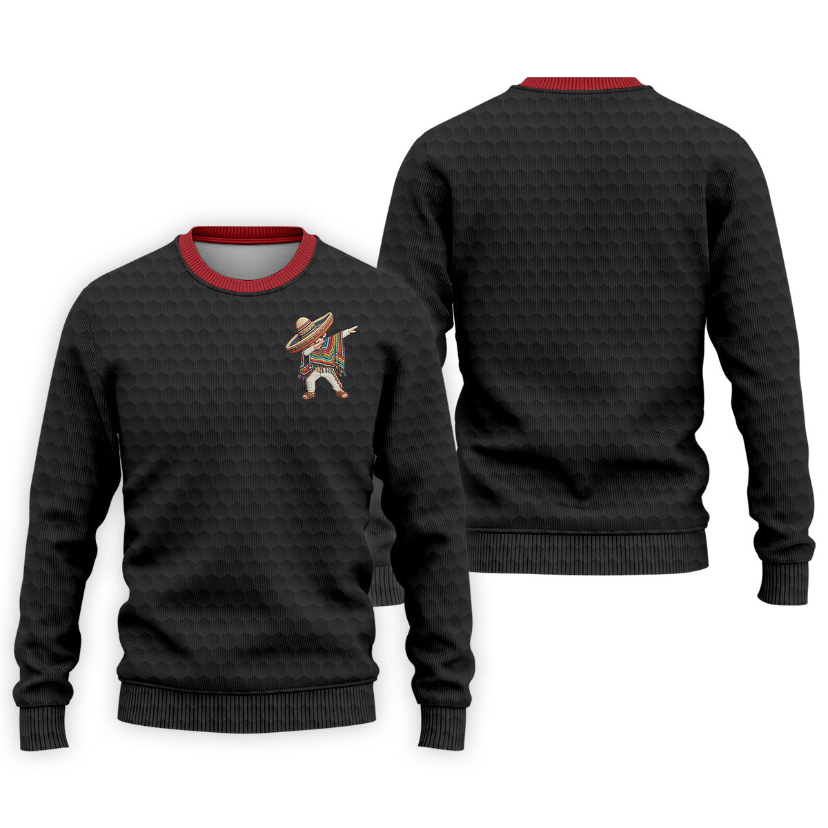 Cinco De Mayo Celebration Golf Ball Pattern Black Golf Shirt, Polo Shirts For Men