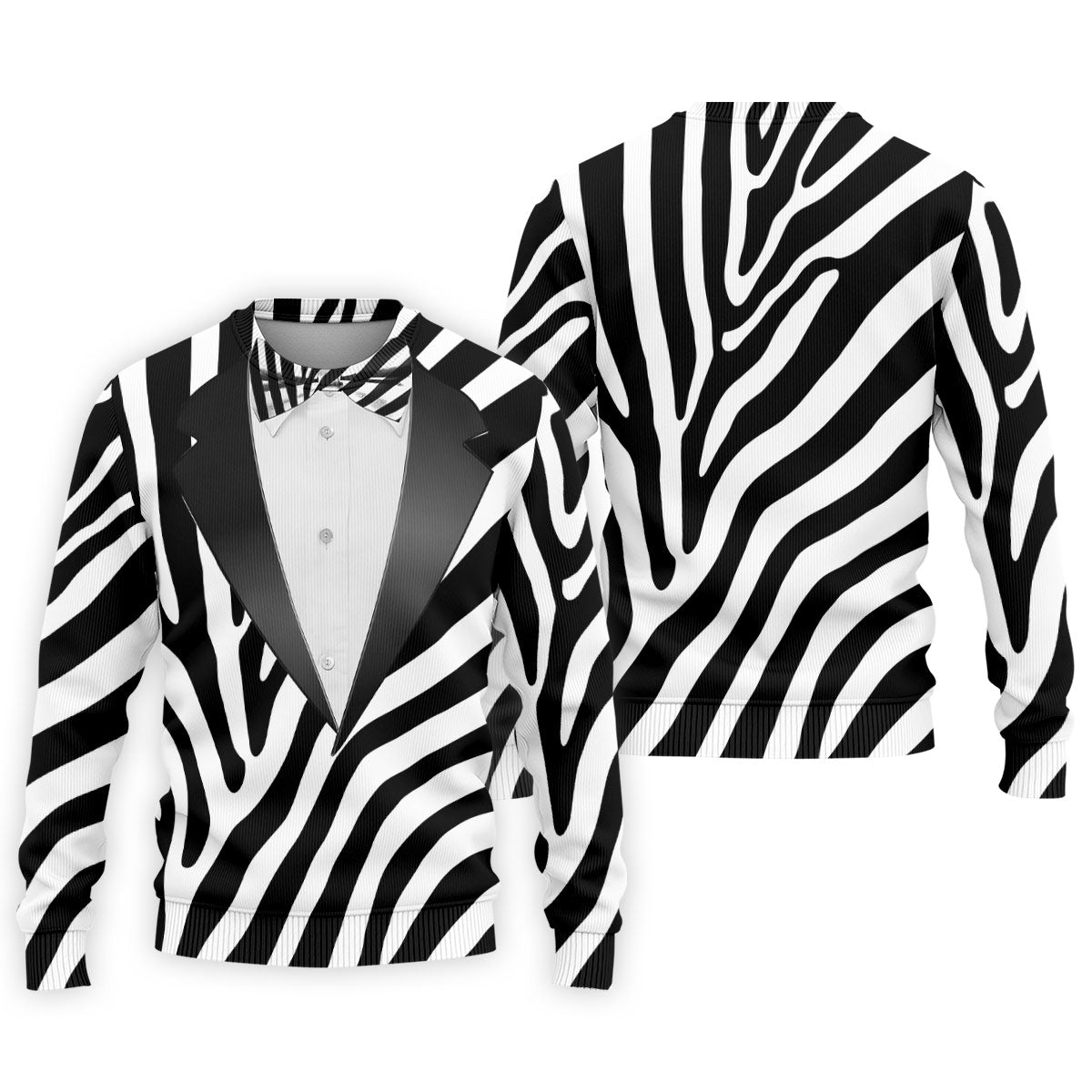 Zebra Pattern Funny Costume Hawaiian Golf Shirt, Polo Shirts For Men, Golf Shirts For Men