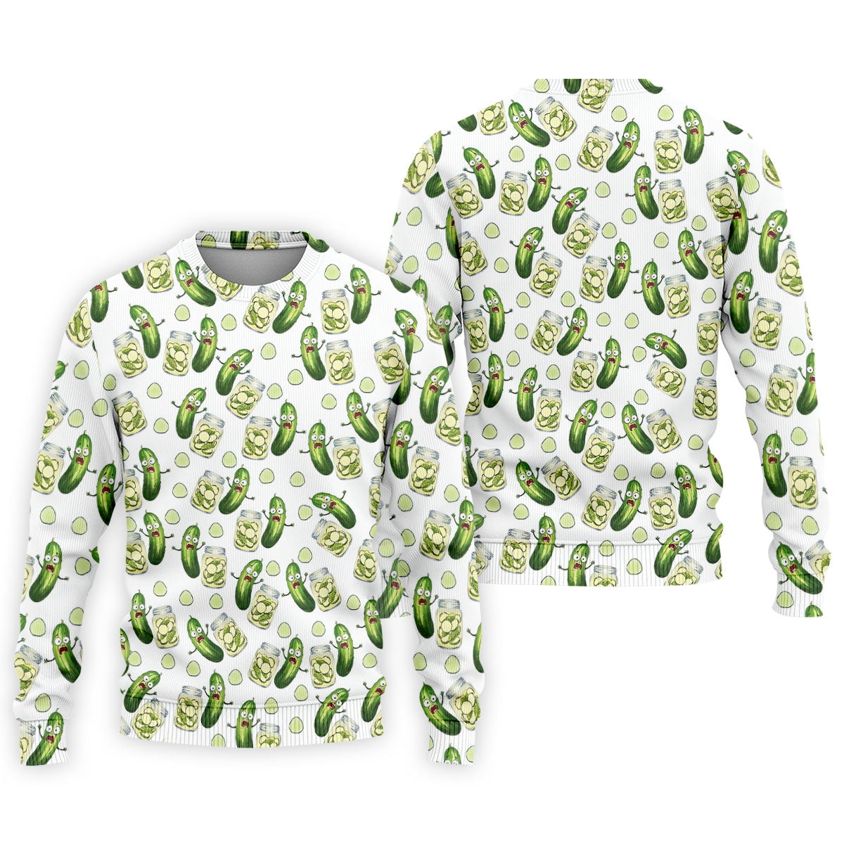 Funny Pickle Hawaiian Golf Shirt, Cartoon Style Men's Golf Shirt, Polo Shirts For Men