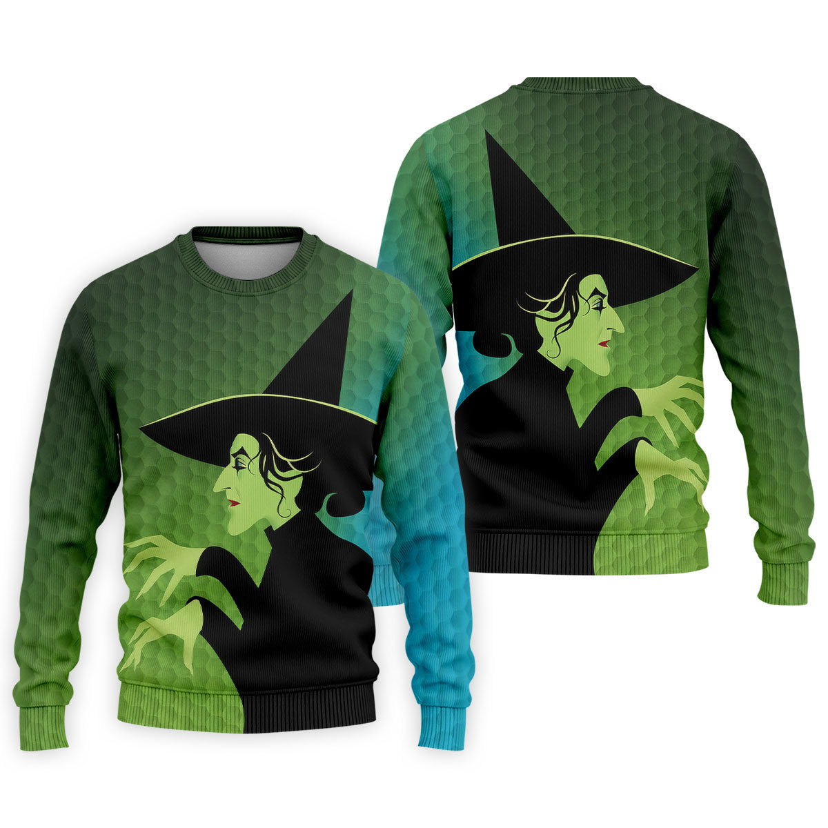 Green Witch Horror Character Halloween Golf Polo Shirt, Halloween Shirt, Mens Golf Polo