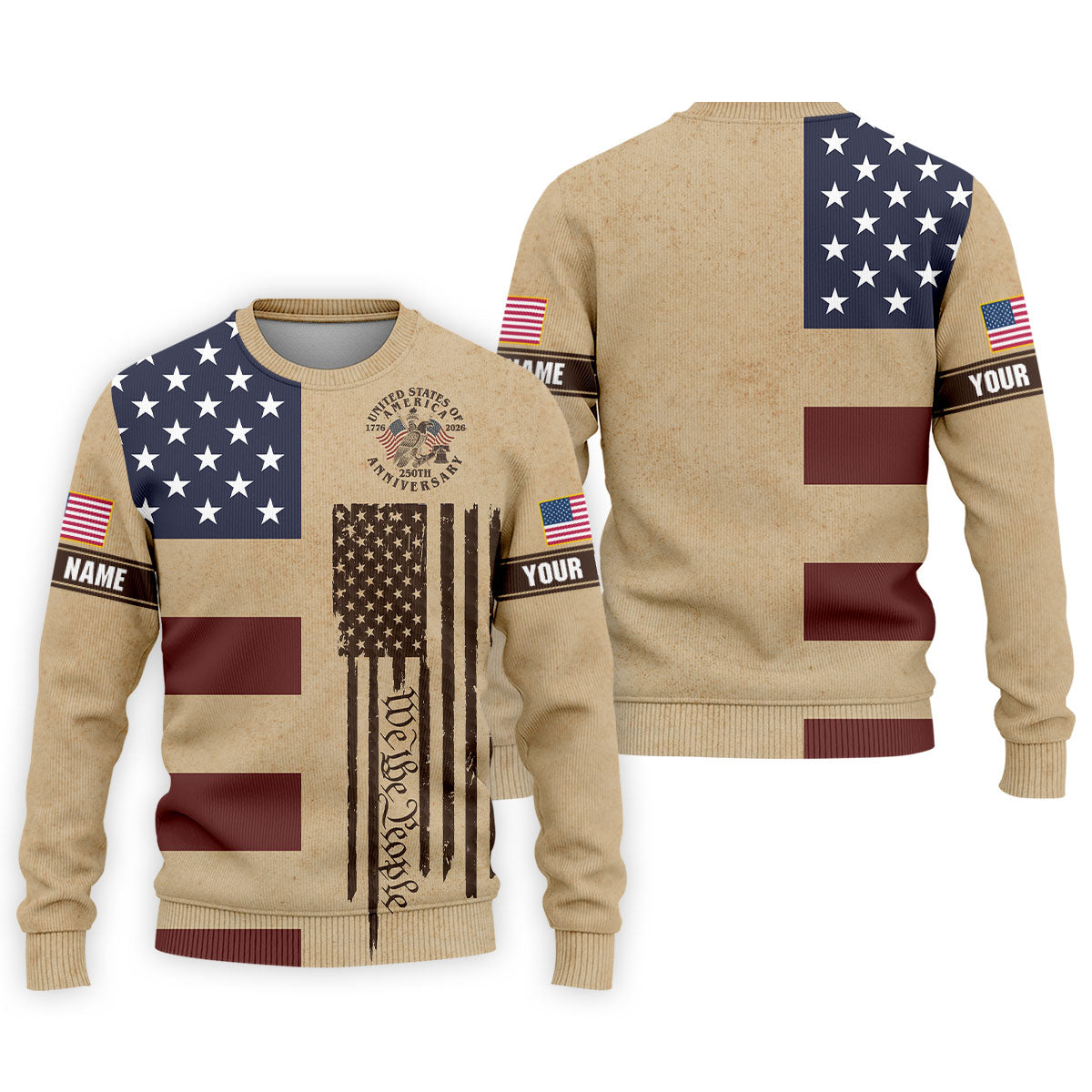 We The People 250th Anniversary Retro Golf Shirt, Patriotic 4th Of July Golf Shirts For Men