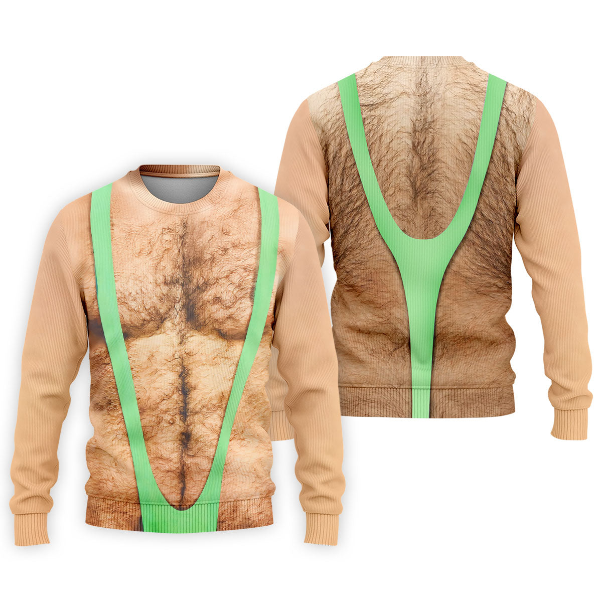 Funny Hairy Chest Illusion Golf Polo Shirt, Golf Polo Shirts For Men, Mens Golf Apparel
