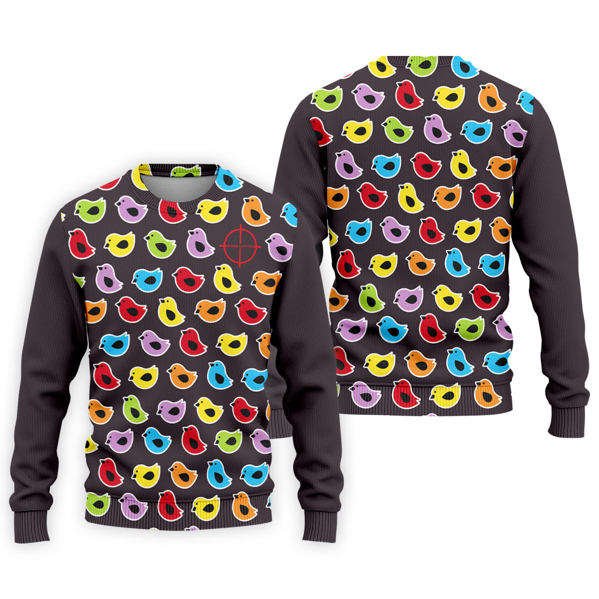 Black Colorful Birdie Hunting Golf Polo Shirt, Men's Golf Shirt, Golf Polo Shirts For Men