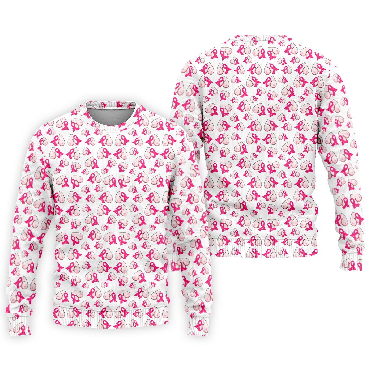 Pink Ribbon Breast Art Breast Cancer Polo Shirt, Golf Shirts For Men, Mens Golf Apparel