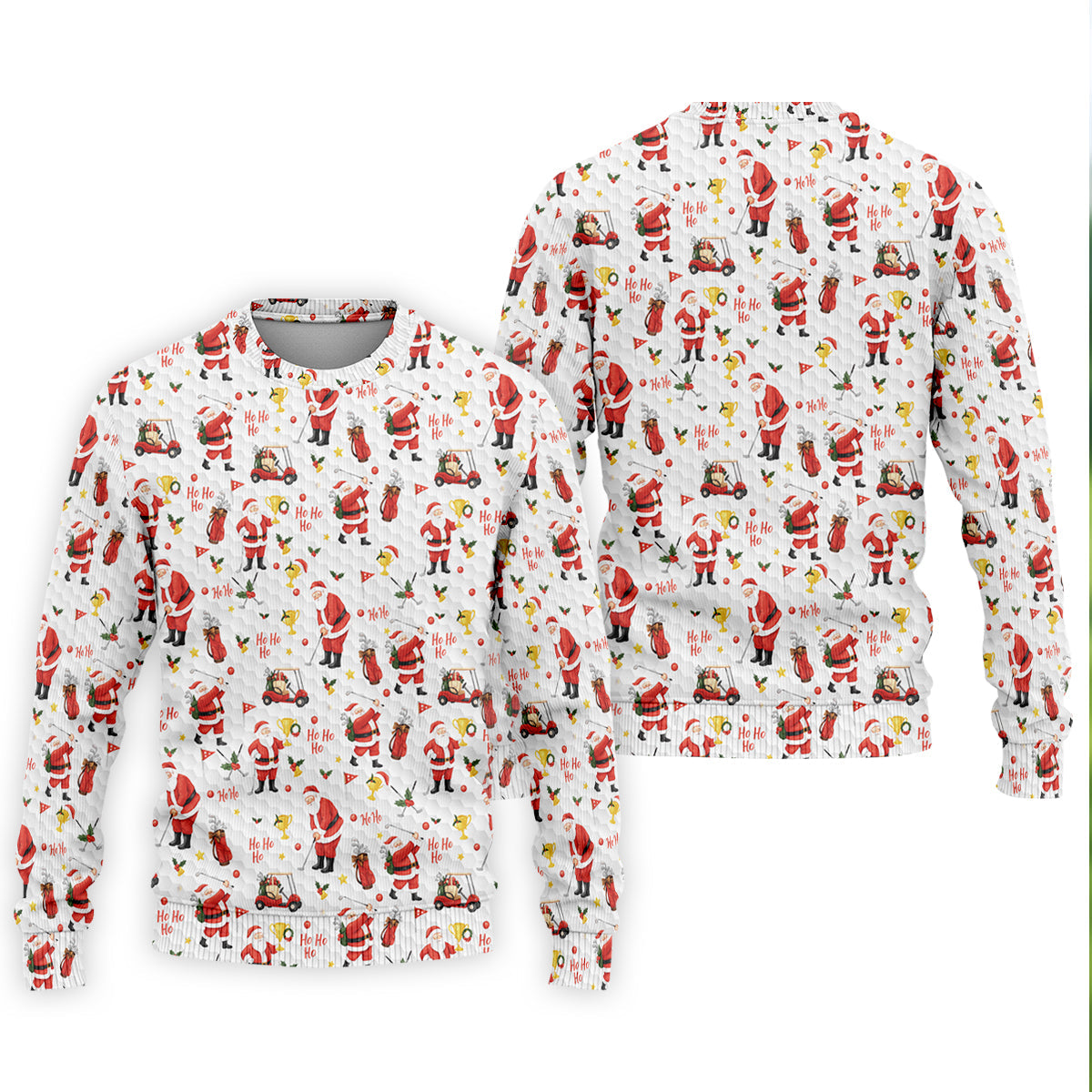 Ho Ho Ho Santa Golf Tops For Men, Christmas Golf Shirt, Fun Golf Shirts For Men, Polo Shirts For Men
