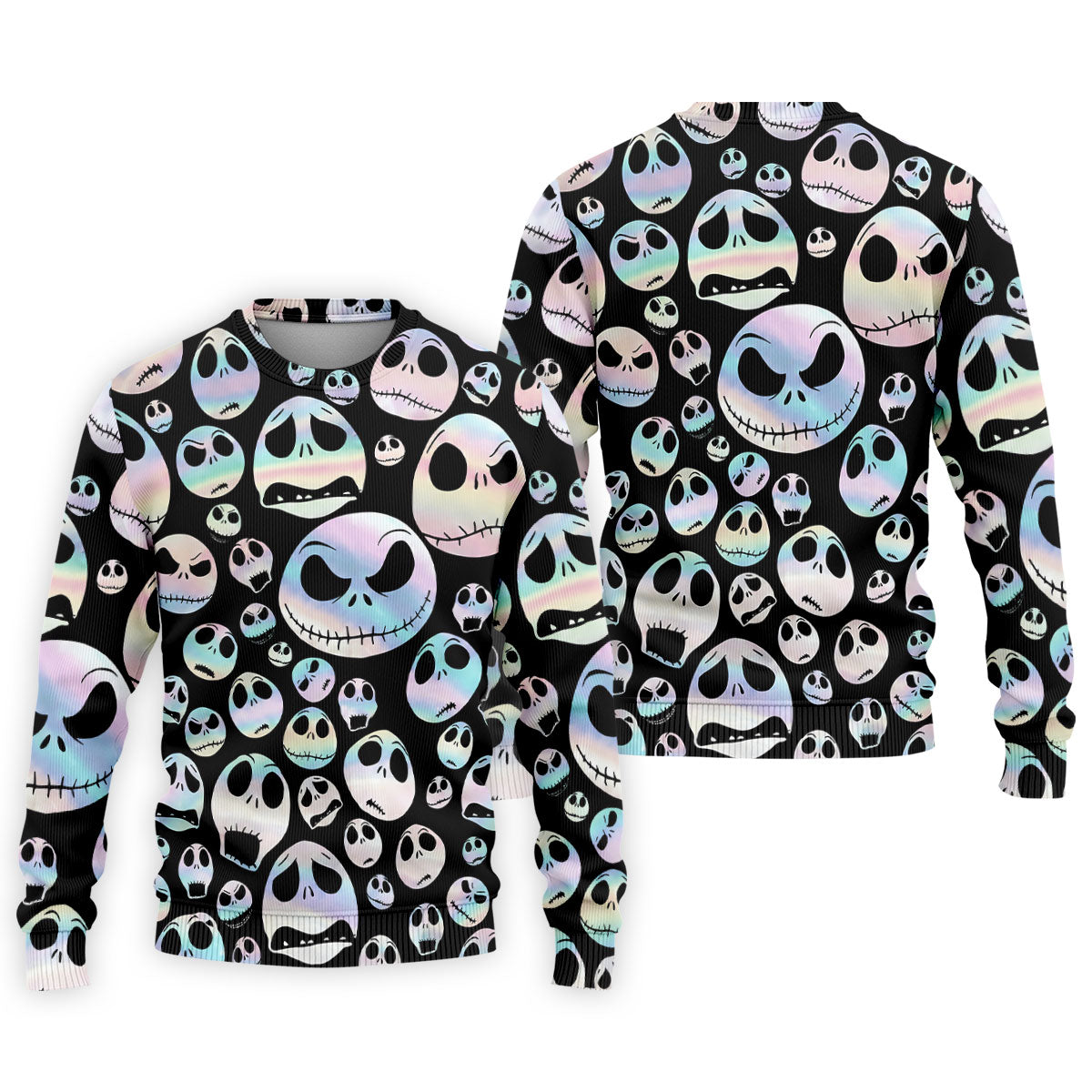 Black Horror Character Skull Face Pattern Golf Polo Shirt, Mens Golf Polo, Printed Golf Shirts