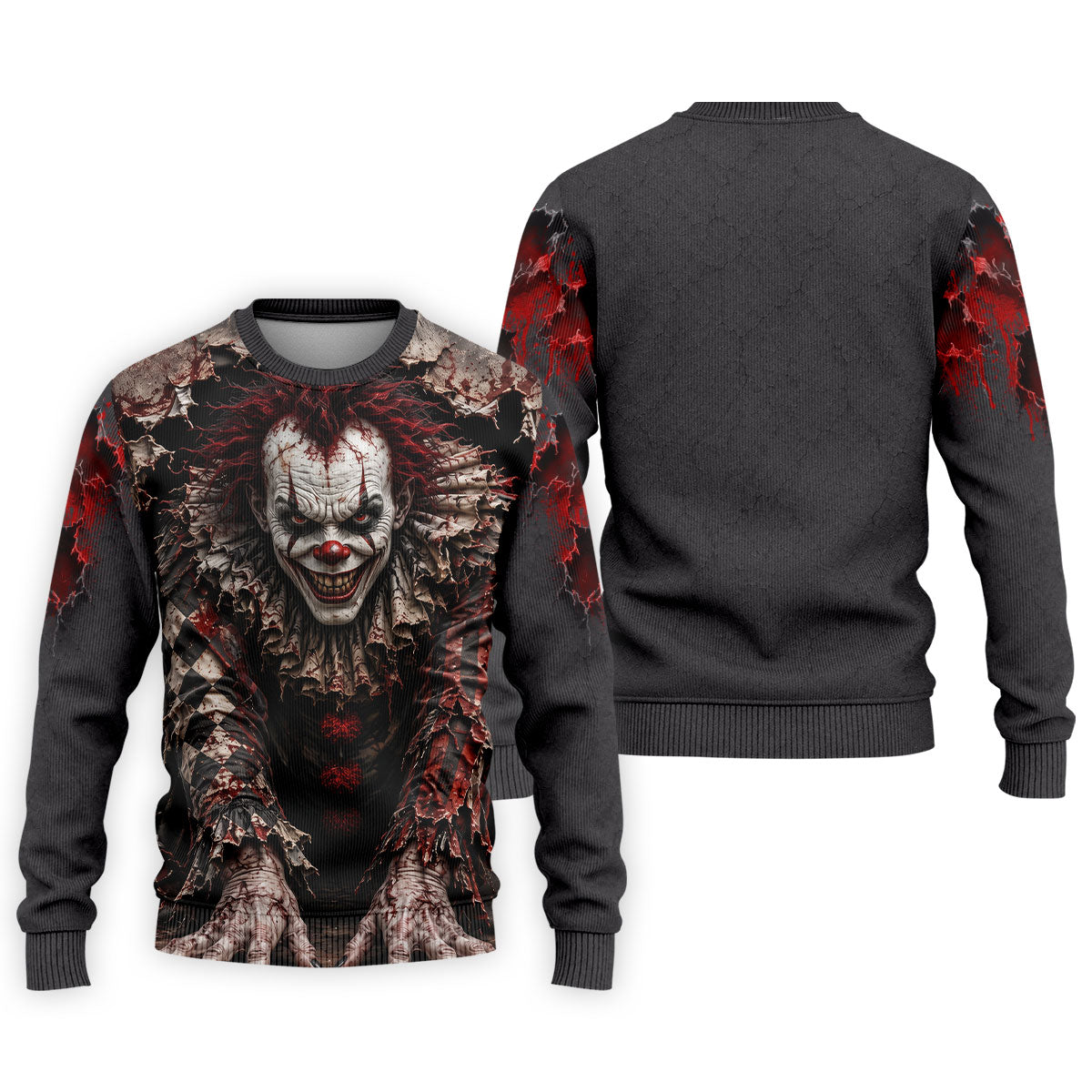 Torn Wall Horror Character Halloween Golf Shirt, Golf Apparel For Men, Mens Golf Shirts