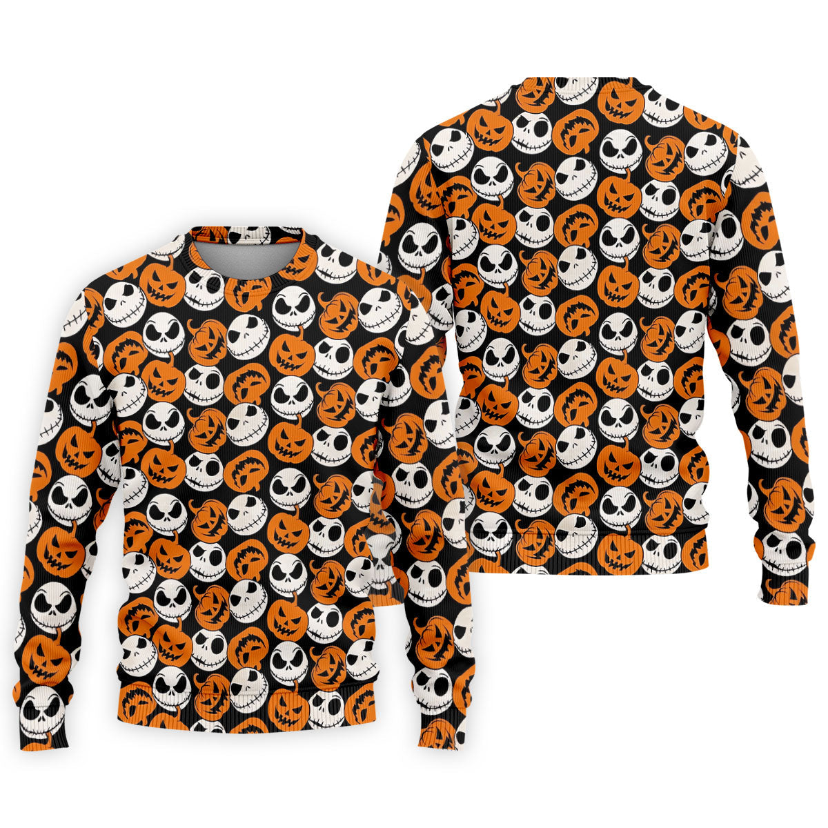 Halloween Skull Pumpkin Pattern Golf Polo Shirt, Men's Golf Shirt, Hawaiian Golf Shirt
