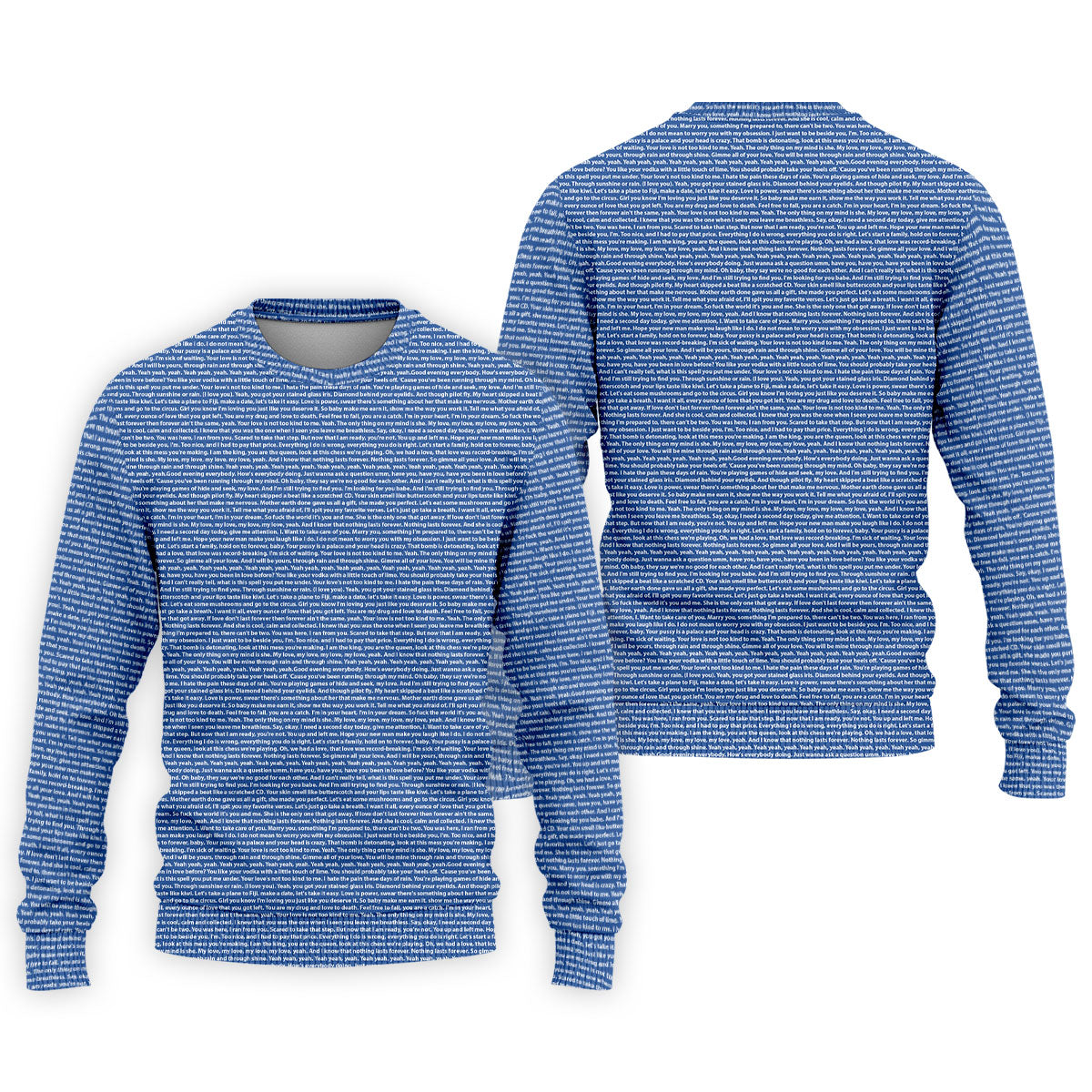 Blue Text Pattern Golf Polo Shirt, Golf Polo Shirts For Men, Mens Golf Apparel