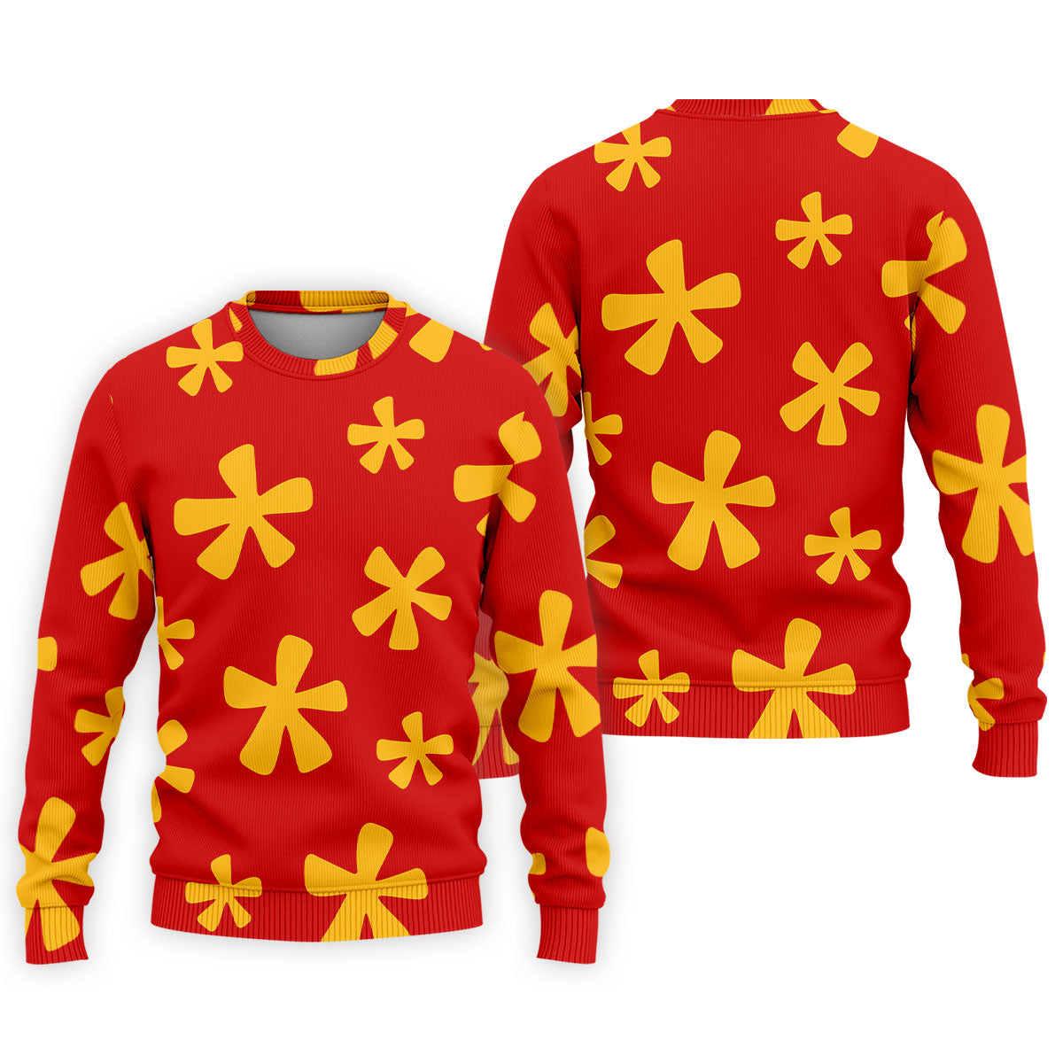 Red Hawaiian Floral Pattern Golf Polo Shirt, Hawaiian Golf Shirt, Golf Polo Shirts For Men