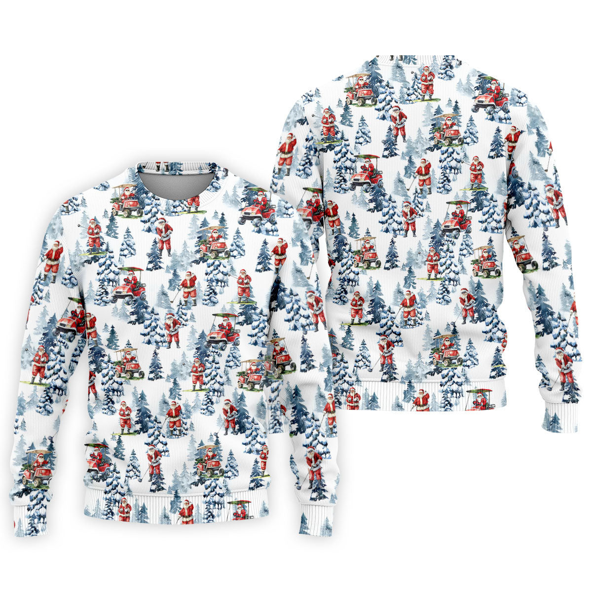 Santa Golfing Polo Shirt ??ns, Fun Golf Shirts For Men, Christmas Golf Shirt, Golf Lover Xmas Gift