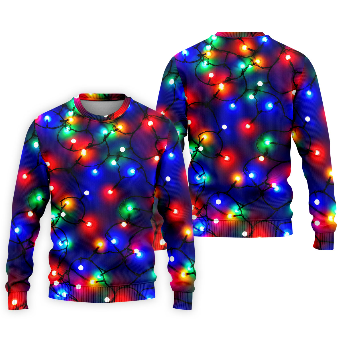 Christmas Lights Pattern Christmas Golf Shirt, Golf Shirts For Men, Mens Golf Apparel