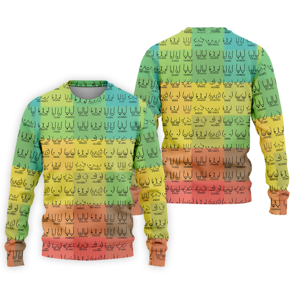 Watermelons Funny Boob Pattern Golf Polo Shirt, Men's Golf Shirt, Printed Golf Shirts