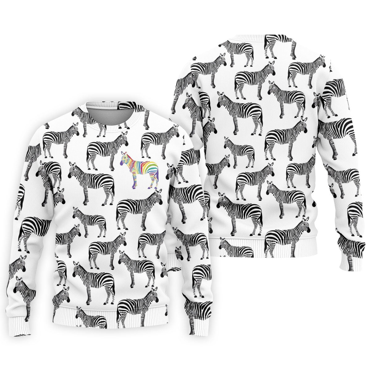 Rainbow Zebra Be Yourself Pride Month Support Golf Tops For Men, LGBT Community Polo Shirts For Men