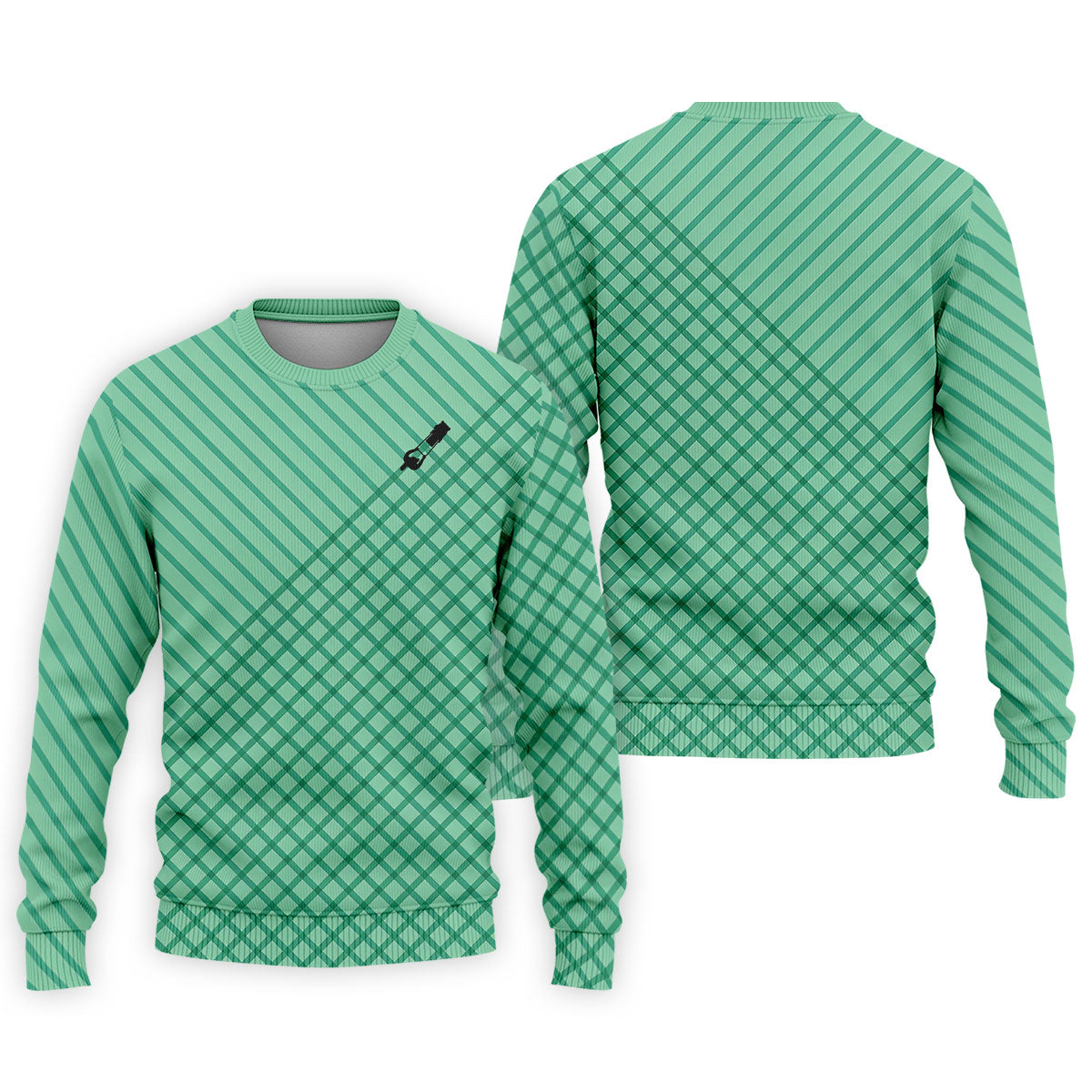Turf Dad Lawn Mower Logo Cross Pattern Father's Day Golf Shirt, Dad Golf Shirt, Golf Gift For Dad