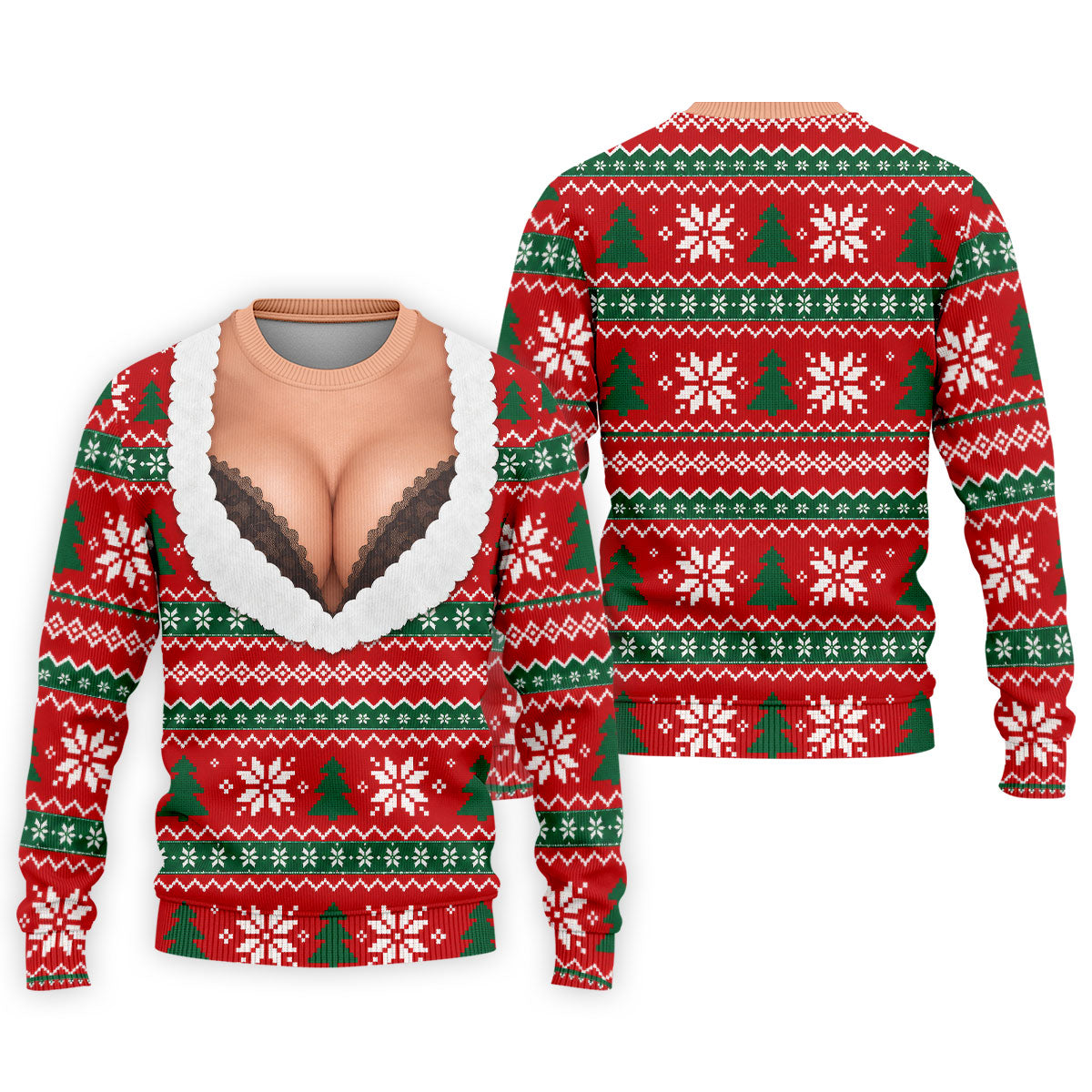 Funny Sexy Cleavage Christmas Golf Shirt, Golf Shirts For Men, Mens Golf Apparel