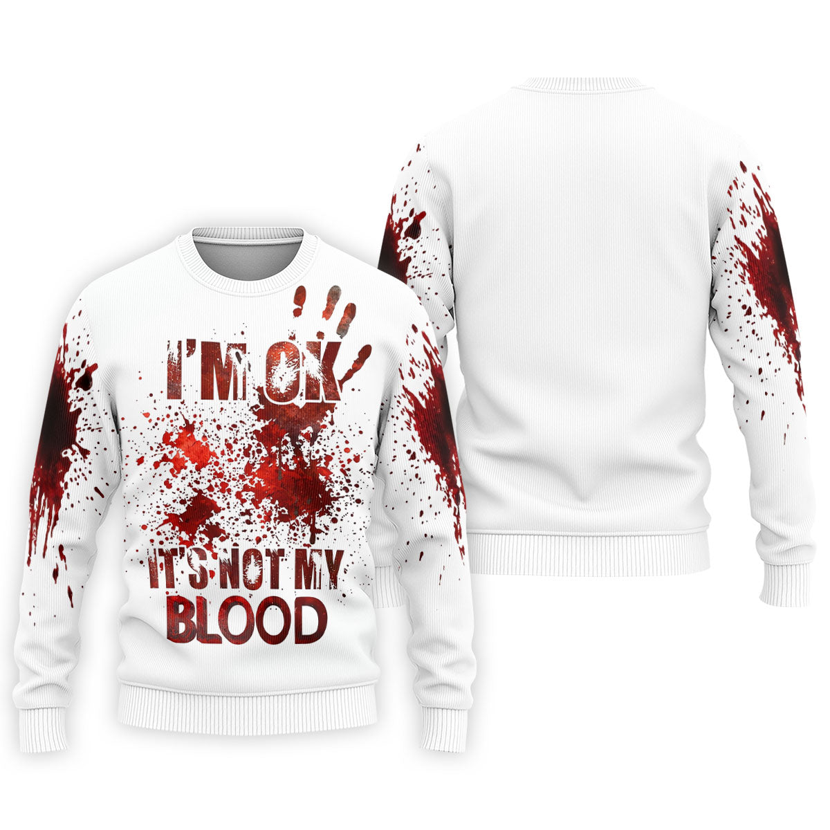 I'm OK It's Not My Blood Halloween Golf Polo Shirt, Mens Golf Apparel, Hawaiian Golf Shirt