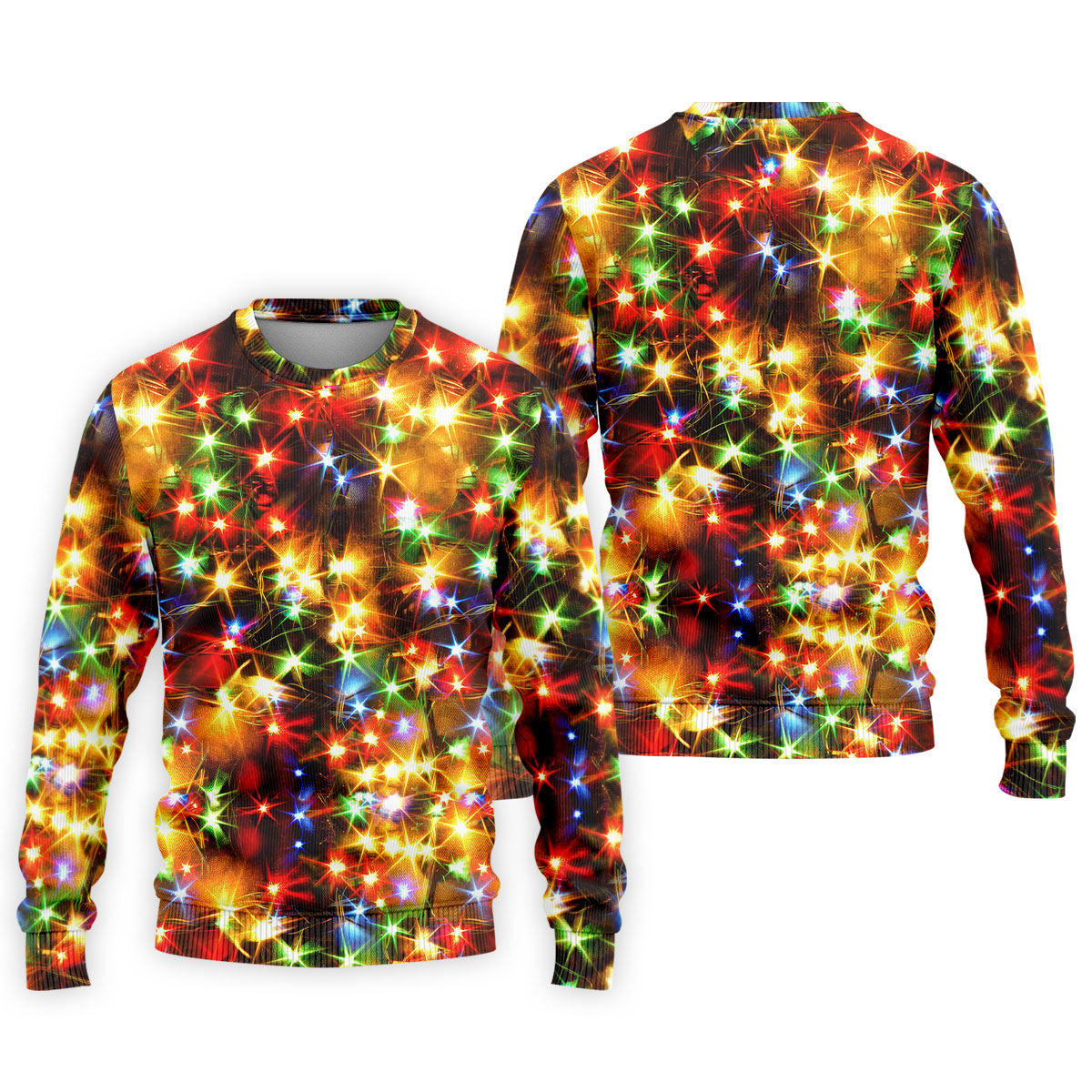 Colorful Christmas Lights Men's Golf Polo Shirts, Christmas Golf Shirt, Golf Gift For Men, Polo Shirts For Men