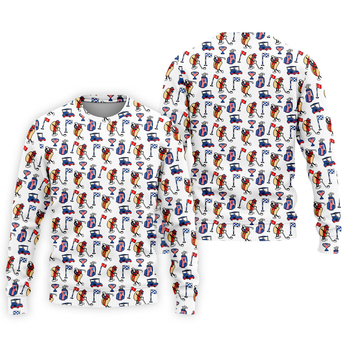 Funny Hot Dog Pattern Polo Shirt, 250 Years USA Patriotic Golf Shirt, 4th Of July Golf Shirt, Golf Shirts For Men