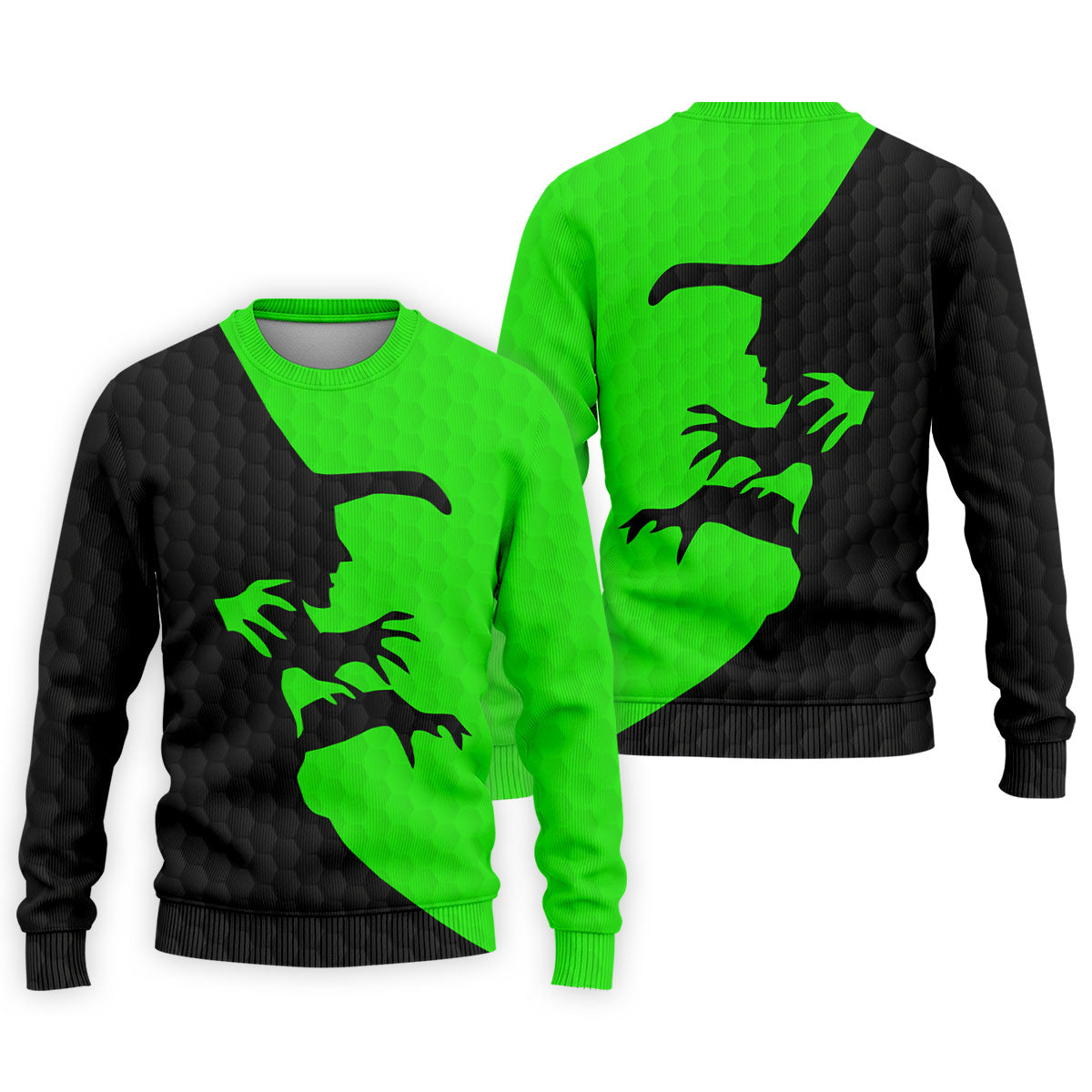T-Rex Silhouette Halloween Golf Polo Shirt, Mens Golf Apparel, Hawaiian Golf Shirt