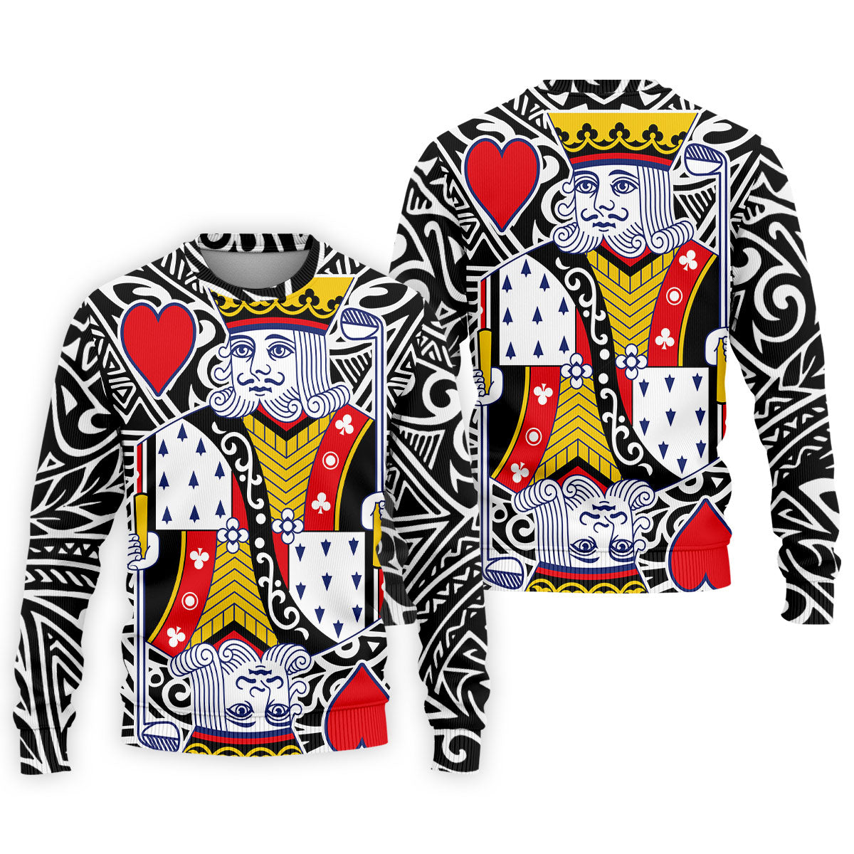 King Of Hearts Playing Card Golf Shirt, Men's Golf Shirt, Hawaiian Golf Shirt, Polo Shirts For Men