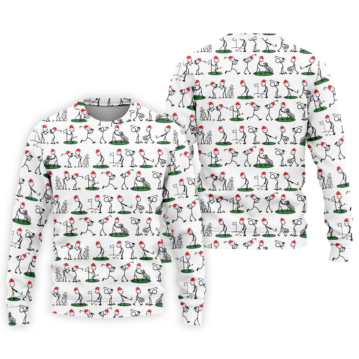 Funny Stickman Golf Pose Christmas Golf Shirt, Unique Gift For Golfer, Polo Shirts For Men