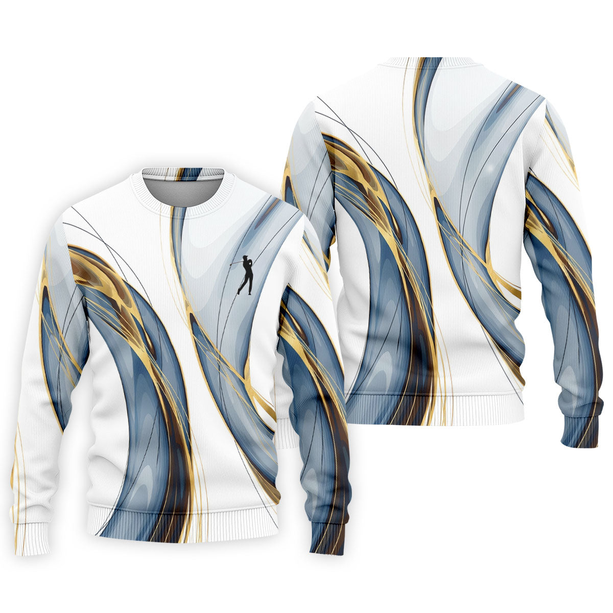 Abstract Line Art Retro Golf Shirt, Golf Shirts For Men, Polo Shirts For Men, Golf Gift For Men