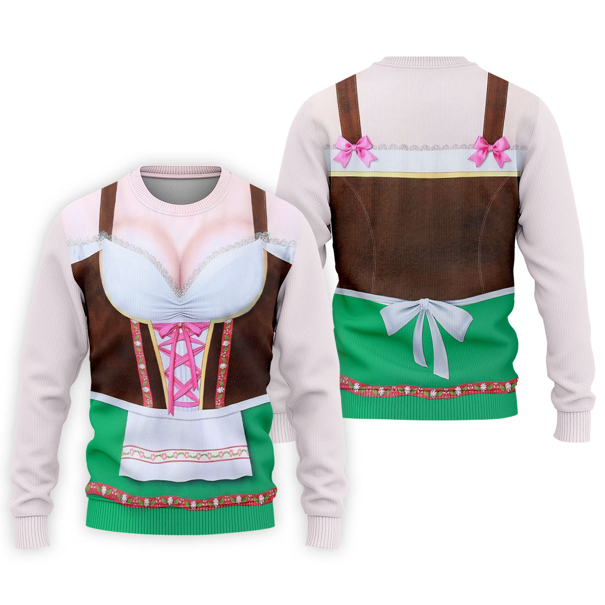 Funny Oktoberfest Dirndl Costume Polo Shirt, Mens Golf Polo, Golf Shirts For Men