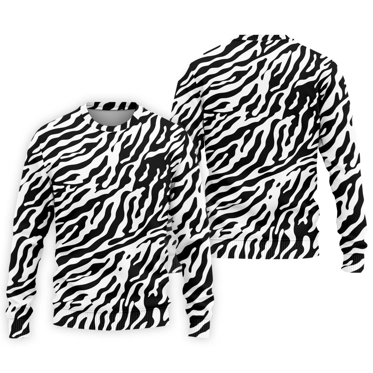 Zebra Print Golf Shirt, Black White Animal Pattern Men's Golf Polo, Polo Shirts For Men