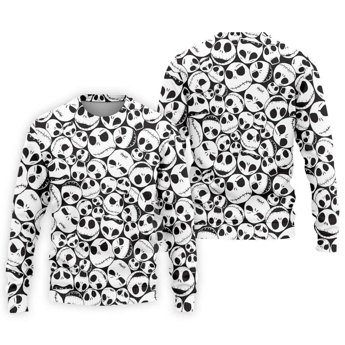 Horror Character Skull Face All Over Golf Polo Shirt, Golf Apparel For Men, Mens Polo Shirts