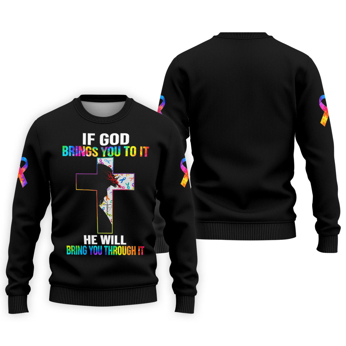 If God Brings You To It Cross Cancer Polo Shirt, Men's Golf Shirt, Printed Golf Shirts