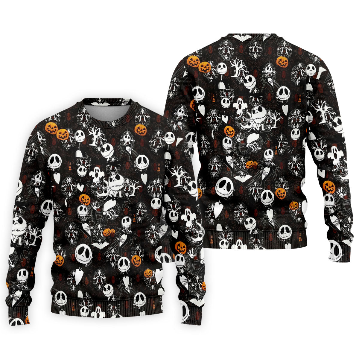 Halloween Pumpkin Skeleton Pattern Golf Polo Shirt, Hawaiian Golf Shirt, Mens Golf Apparel