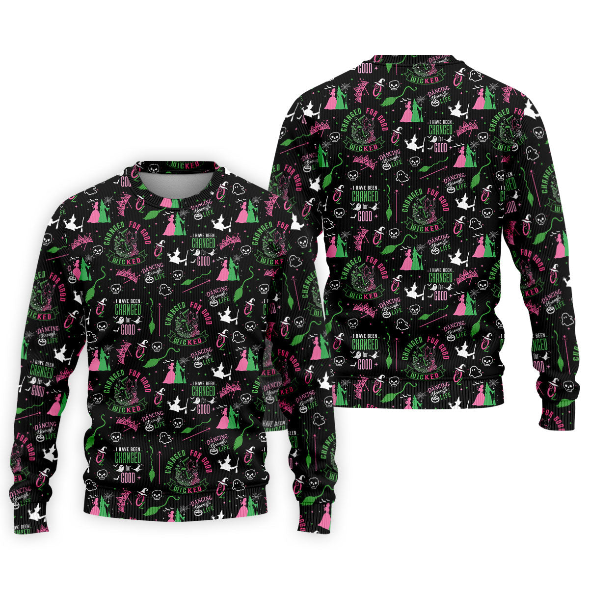 Changed For Good Wicked Witch Halloween Golf Shirt, Horror Character Shirt, Mens Golf Polo