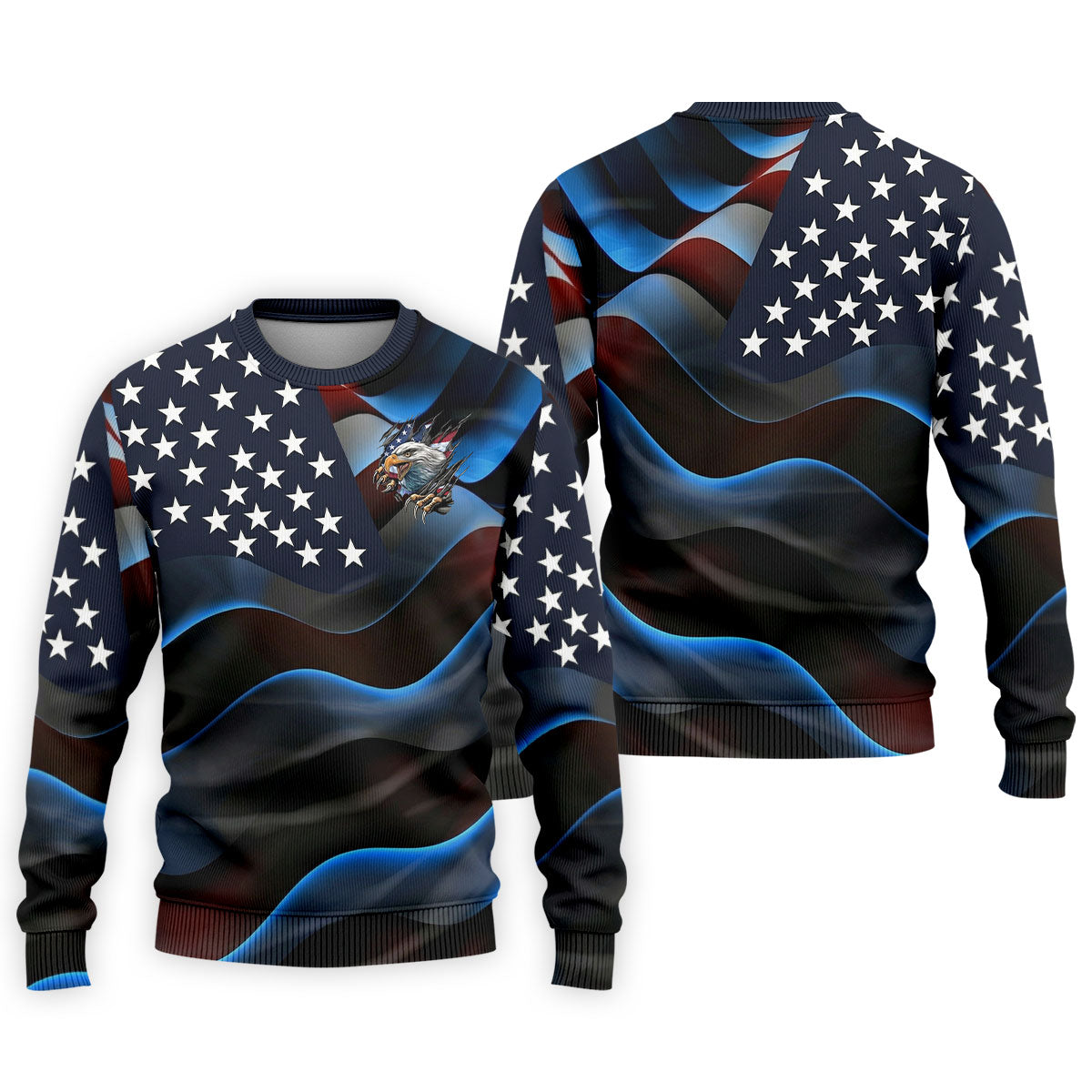 Gradient Stripes And Stars Patriotic 4th Of July Golf Shirt, 250 Years Golf Shirts For Men