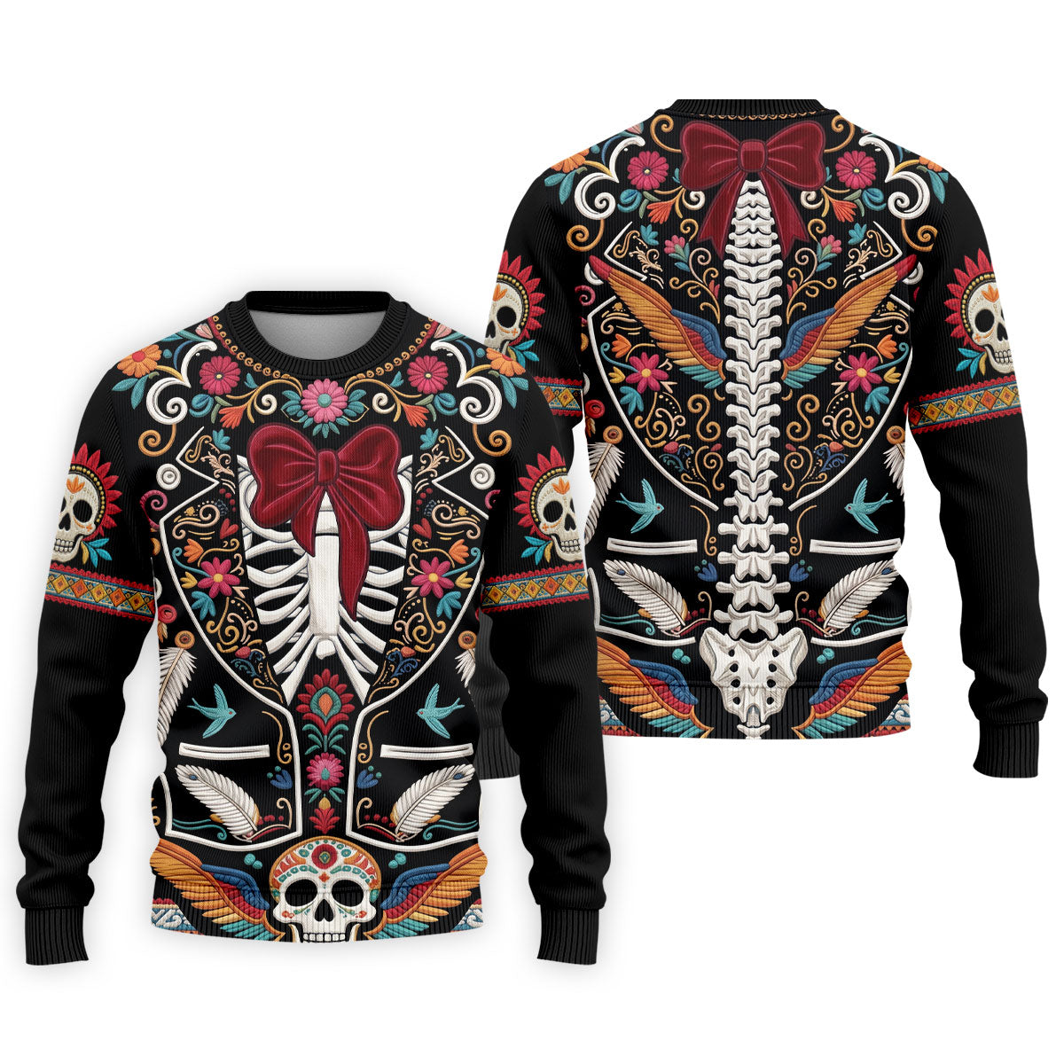 Skeleton With Flower Cinco De Mayo Celebration Golf Tops For Men, Fiesta Theme Golf Shirts For Men