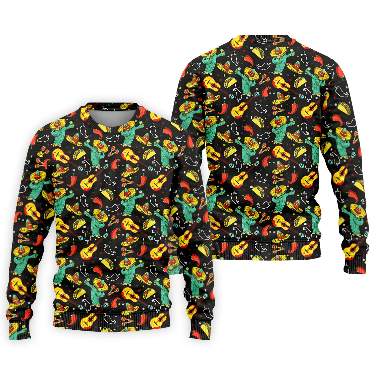 Funny Cactus Mexican Culture Traditions Golf Tops For Men, Cinco De Mayo Celebration Golf Shirts For Men