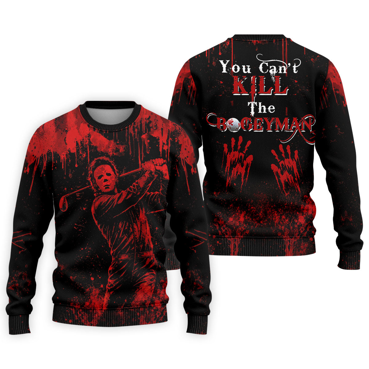 You Cant Kill The Bogeyman Horror Character Polo Shirt, Halloween Shirt, Mens Golf Polo