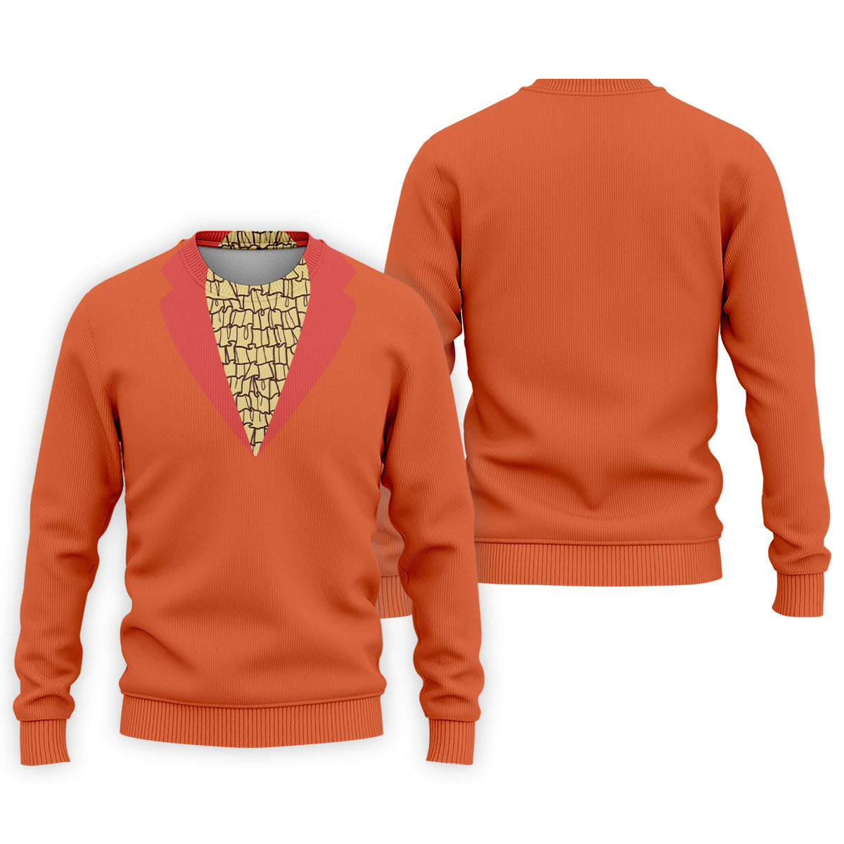 Orange Blue Tuxedo Men's Funny Golf Shirts, Father's Day Golf Shirt, Golf Gift For Dad