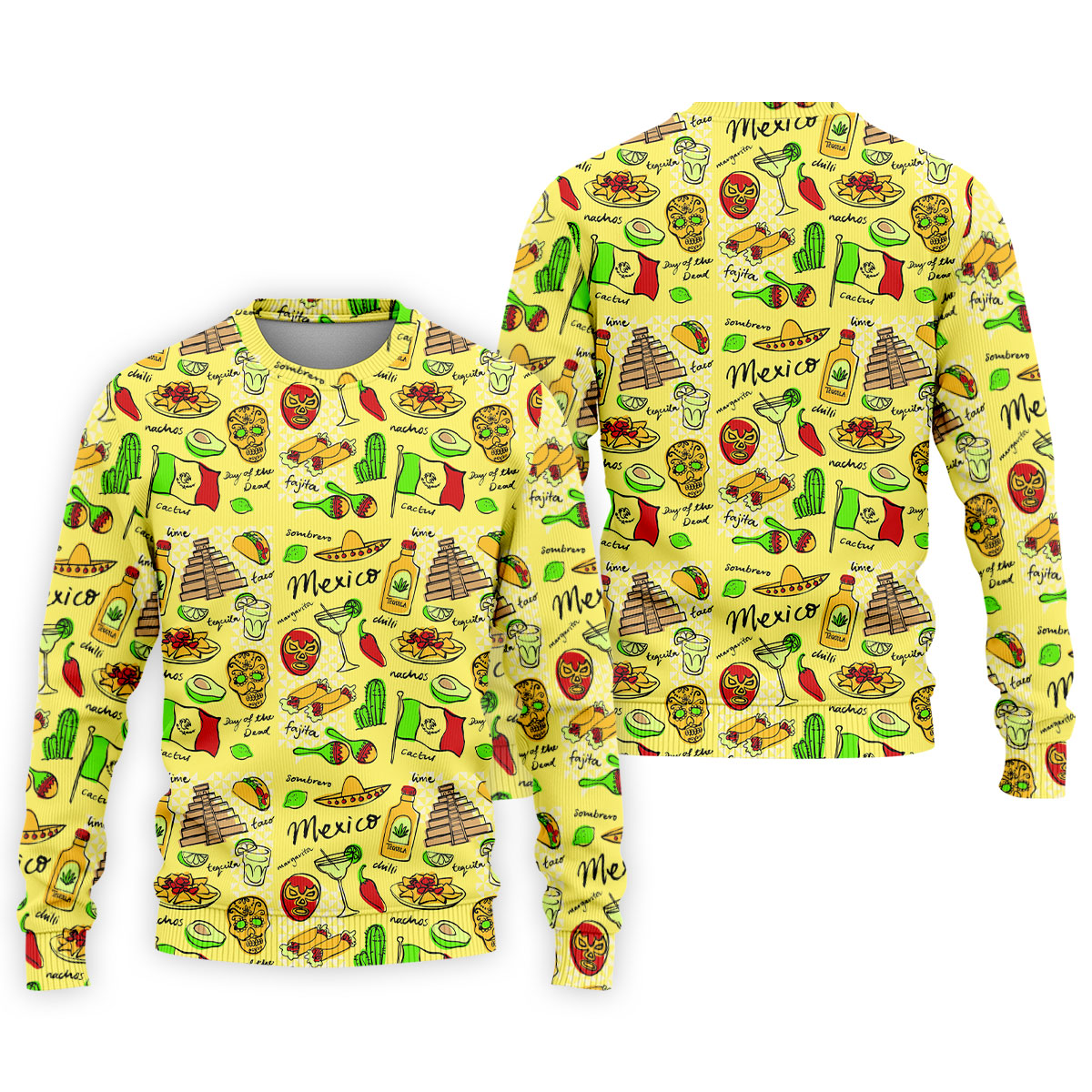 Mexican Cultural Symbols Day Of The Dead Golf Tops For Men, Cinco De Mayo Celebration Golf Shirts For Men