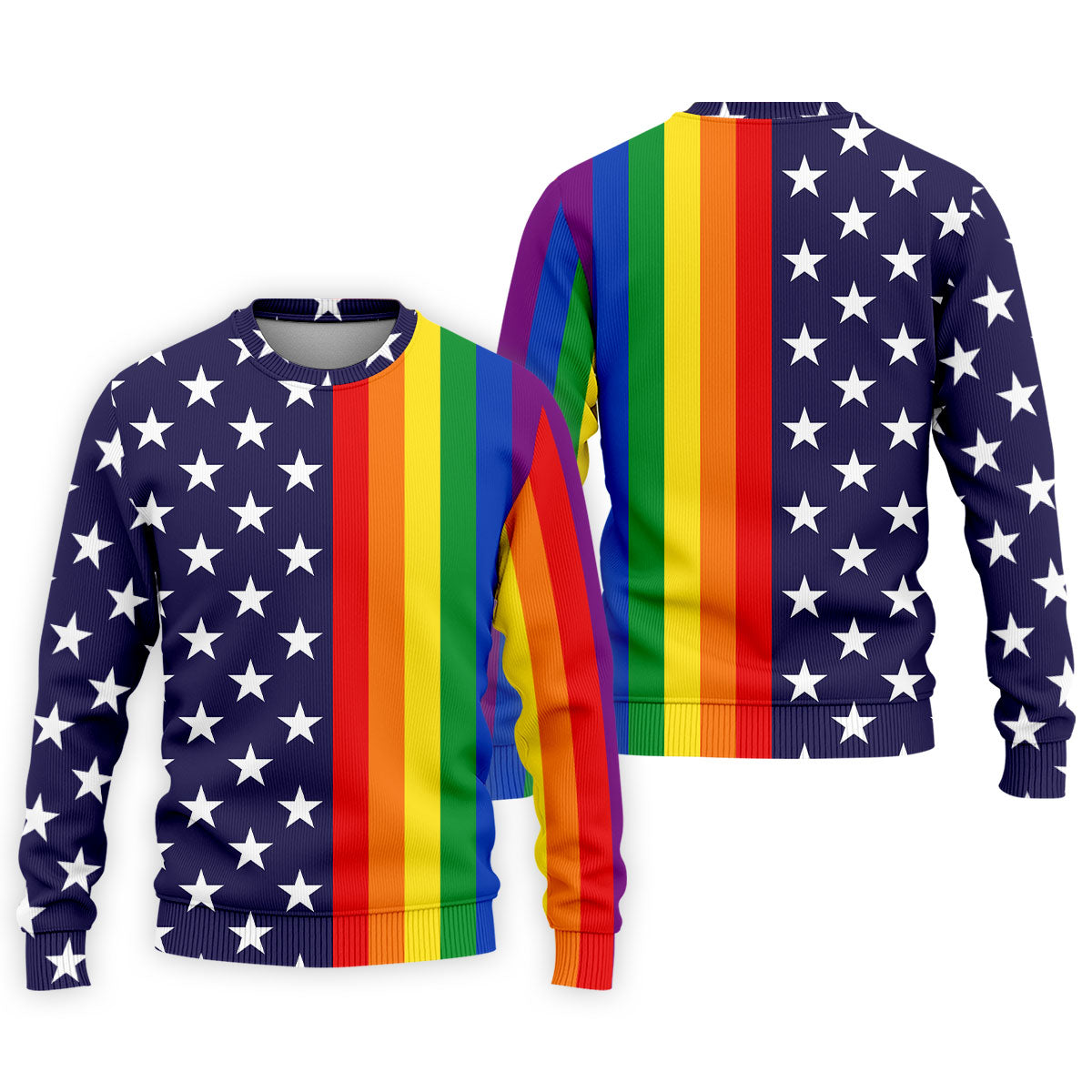 American Pride LGBT Support Golf Tops For Men, Pride Month Golf Shirts For Men